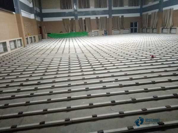 大学运动馆木地板施工流程2